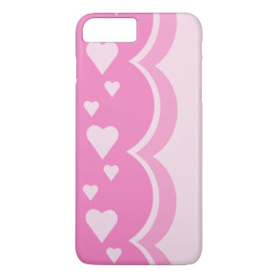 Roze harten 	iPhone 8/7 plus hoesje