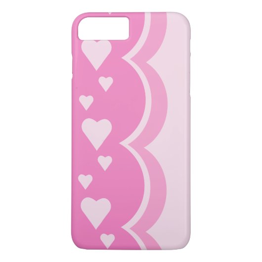 Roze harten Case-Mate iPhone case (Achterkant)