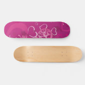 Roze harten collage persoonlijk skateboard (Horizontaal)