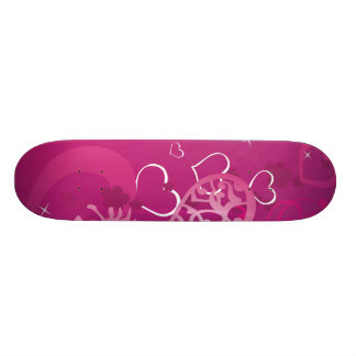 Roze harten collage persoonlijk skateboard