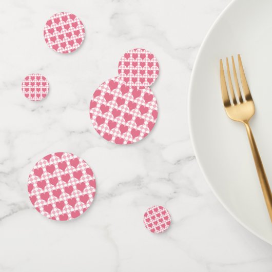 Roze harten confetti (Groep)