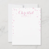 Roze harten Confetti - Aangepaste schrijfbenodigdh Kaart (Voorkant)