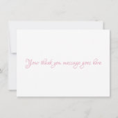 Roze Harten Confetti Lettertype Dank U Bedankkaart (Achterkant)