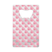 Roze harten creditkaart flessenopener (Voorkant)
