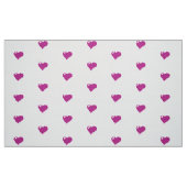 Roze Harten Custom Polyester Weave Fabric Stof (Fat Quarter)