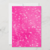 Roze harten Daiquiri Birthday Cocktail Party Kaart (Achterkant)