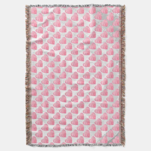 Roze harten deken (Voorkant Verticaal)