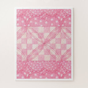 ROZE HARTEN DEKEN 16x20 Grote Stukken Puzzel
