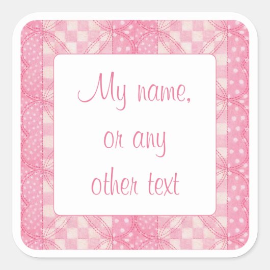 ROZE HARTEN DEKEN 3" Vierkante Matte Stickers (Voorkant)