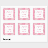 ROZE HARTEN DEKEN 3" Vierkante Matte Stickers (Vel)
