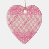 ROZE HARTEN DEKEN Keramiek Hart Ornament (Rechts)