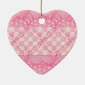 ROZE HARTEN DEKEN Keramiek Hart Ornament (Achterkant)