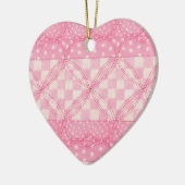 ROZE HARTEN DEKEN Keramiek Hart Ornament (Links)