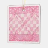 ROZE HARTEN DEKEN Keramiek Vierkant Ornament / Roz (Links)