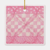 ROZE HARTEN DEKEN Keramiek Vierkant Ornament / Roz (Achterkant)