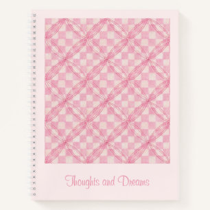 ROZE HARTEN DEKENSEL 22x28cm Notitieboek + Tekst /