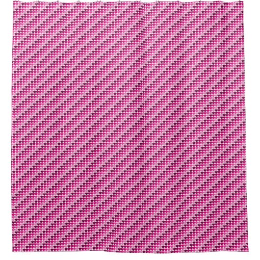 Roze harten douchegordijn (Voorkant)