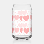 roze harten en beer blikvorm glas (Rechts)