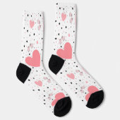 Roze harten en biggetje sokken (Rechts)