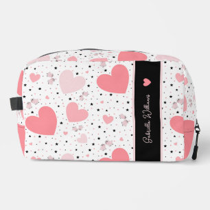 Roze harten en biggetje toilettasje