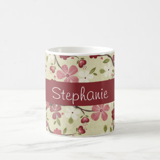 Roze harten en bloemen Aangepaste koffie-Mok Koffiemok