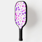 Roze Harten en Blokjes Pickleball Paddle (Links)