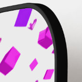 Roze Harten en Blokjes Pickleball Paddle (Links Detail)