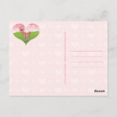 Roze harten en Briefkaart van Love Deerie (Achterkant)
