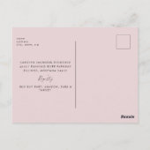 Roze harten en Butterflies Baby shower Uitnodiging (Achterkant)