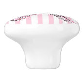 Roze harten en Butterflies Paris Eiffel Tower Girl Keramische Knop (Zijkant)