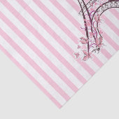 Roze harten en Butterflies Paris Eiffel Tower Part Tissuepapier (Detail)