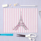 Roze harten en Butterflies Paris Eiffel Tower Part Tissuepapier (Craft)