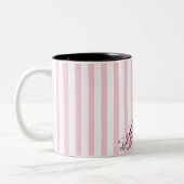 Roze harten en Butterflies Paris Eiffel Tower Tweekleurige Koffiemok (Links)