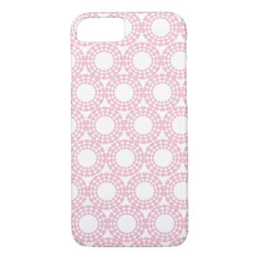 Roze harten en cirkels Case-Mate iPhone case (Achterkant)