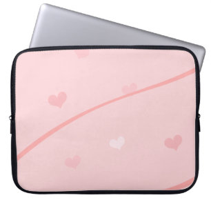 Roze harten en linten Sleeve laptop