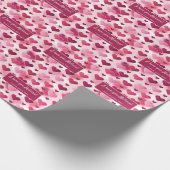 Roze harten en op maat I houden van Valentijnse te Cadeaupapier (Hoek)