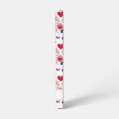 Roze harten en Rozen Samsung Galaxy Hoesje (Linkerkant)