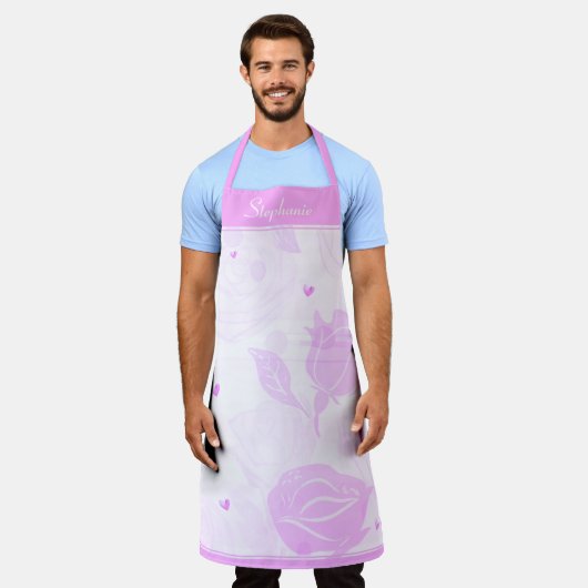 Roze Harten en  Rozen Schort (Gedragen)