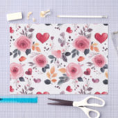 Roze harten en Rozen Tissuepapier (Craft)