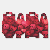 Roze harten en schedels bedankdoosjes (Ongevouwen)