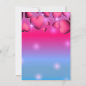 Roze harten en sparkles Valentijnsdag Party Kaart (Achterkant)