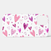 Roze harten en stippen: romantisch genot. Case-Mate iPhone case (Achterkant (horizontaal))