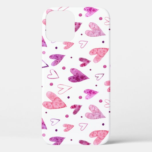 Roze harten en stippen: romantisch genot. Case-Mate iPhone case (Achterkant)