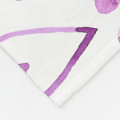 Roze harten en stippen: romantisch genot. fleece deken (Hoek)