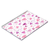 Roze harten en stippen: romantisch genot. notitieboek (Linkerzijde)