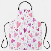 Roze harten en stippen: romantisch genot. schort (Voorkant)