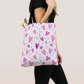 Roze harten en stippen: romantisch genot. tote bag (Dichtbij)