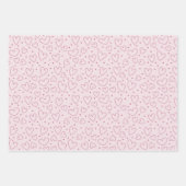 Roze harten en Stippen Valentijnsdag Inpakpapier Vel (Voorkant)