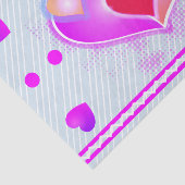 Roze harten en strips tissuepapier (Detail)