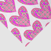 Roze harten en Voetballen patroon Tissuepapier (Detail)